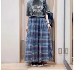 SM2 柄アソートギャザースカート　ブルー系