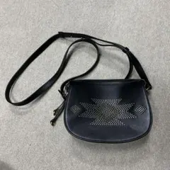 Polo Ralph Laurent レザーショルダーバッグ　スタッズ