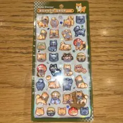 【正規品】　BON BON DROP ボンボンドロップシール　和柄　柴犬ほっこり