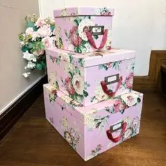 ローラアシュレイ LAURAASHLEY ストレージボックス セシリア3点セットのサムネイル
