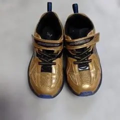 SHINSOKU ゴールド ブラック スニーカー　19.0cm