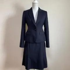 n'line 希ライン ネイビー シルク混スーツ 15/19 春夏 洋服の青山