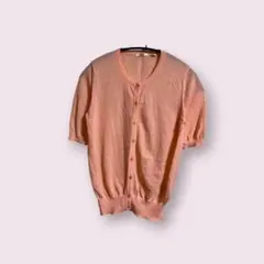 【M】UNIQLO 五分袖カーディガン オレンジのサムネイル