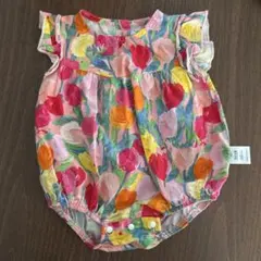 ベビーロンパース　花柄　73cm