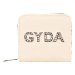 GYDA　ラインストーンロゴ　二つ折り財布　GY-W291　アイボリーのサムネイル