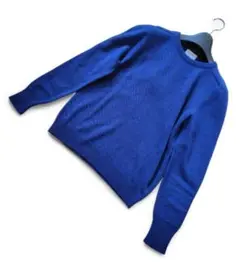 【TOMAS × Ron Herman】Crew knit Blue　カシミヤのサムネイル
