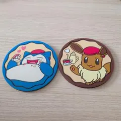 ポケモンカフェ カビゴン イーブイ ラバーコースターのサムネイル