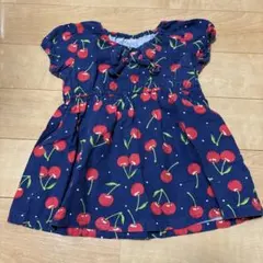 チェリー柄ワンピース　80センチ