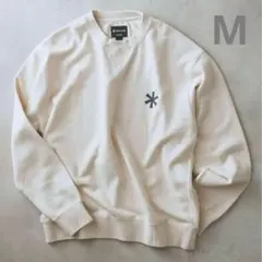 新品）SNOWPEAK/ スノーピーク 別注ロゴ プリントスウェットナチュラルM