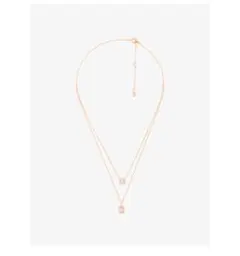 MICHAEL KORSミックス ストーン パヴェ ダブル レイヤー ペンダント