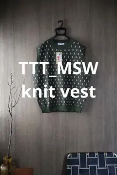 TTT_MSW ニットベスト　ペイズリー　新品のサムネイル