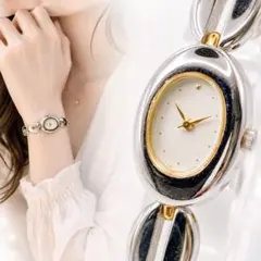 SEIKO レディース腕時計 クォーツ稼働 オーバルドレス コンビ 316のサムネイル