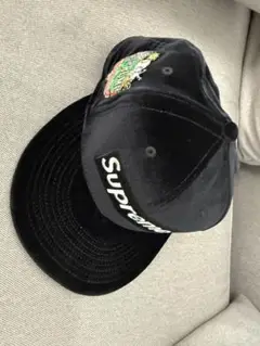Supreme Velour Box Logo New Era "Olive"
