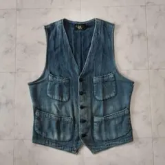 RRL インディゴ ヘリンボーン ベスト S ジレ ダブルアールエル 4ポケットのサムネイル