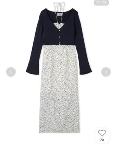 ニットカーデセットキャミワンピース