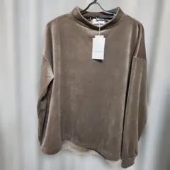 human woman コーデュロイ長袖Tシャツ M ブラウン