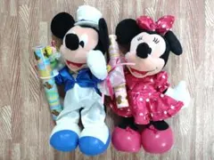 ディズニー　ミッキー＆ミニーマウス　ぬいぐるみ　電報
