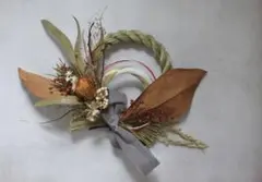 ネイティブフラワーの注連縄 2way お正月飾り