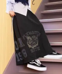 ニコアンド[MODE NORM CORE] リメイク風マキシスウェットスカート