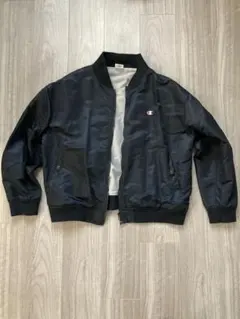 Champion ブラック ナイロンジャケット　M