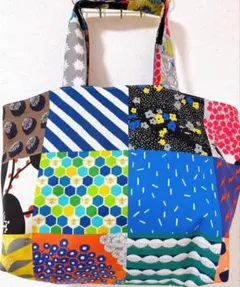 マチたっぷりビッグトートバッグ【ハンドメイド】