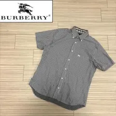 BURBERRY LONDON 半袖BDシャツ　襟ノバチェック　ギンガムチェック