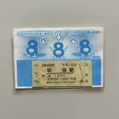 切符 小田急電鉄 他 普通入場券 新宿駅 平成10年10月10日記念入場券