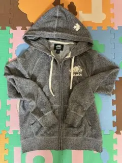 Rootsルーツ カナダ ロゴ入りパーカーグレーMサイズユニセックス