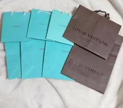 ティファニーブルー、ルイ・ヴィトン、GUCCI ショップ袋セット