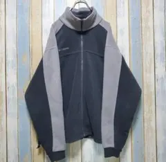 【コロンビア】フリースジャケット　ワンポイント刺繍ロゴ　バイカラー　Ｌサイズ