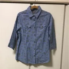 アース ミュージック＆エコロジー 花柄コットンシャツ