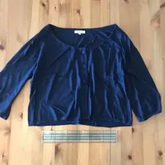 K.T KIYOKO TAKASE カシミヤ・シルク混合　ネイビーカーディガン