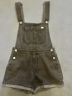 LOVE TOXIC デニムオーバーオールショートパンツ S(140サイズ)