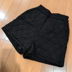 【レピピアルマリオ】S（140～150）ブラック キルティング ショートパンツ