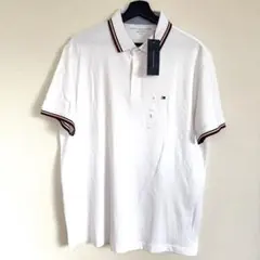 TOMMY HILFIGER ホワイトポロシャツ L トミーヒルフィガー