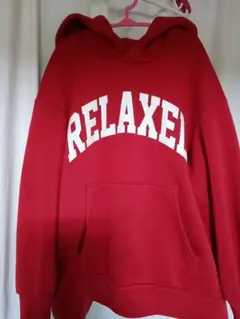 RELAXED GU ジーユー　キッズ スウェットパーカー 140cm 赤