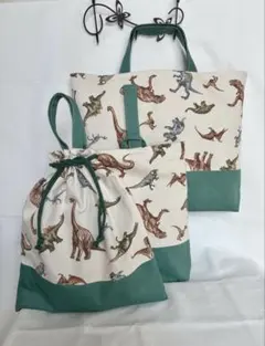 ★恐竜×くすみグリーン★ 男の子 ★ 入園入学セット