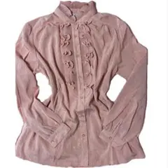 長袖 ブラウス フリル 花柄 レース 薄手coquette vintage