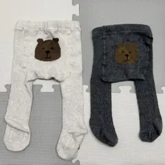 babygapくまさんケーブルニットタイツ2枚セット0〜12ヶ月