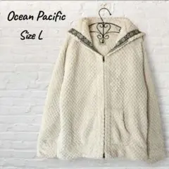 オーシャンパシフィック　フード ボア パーカ　ジャケット アイボリー　L