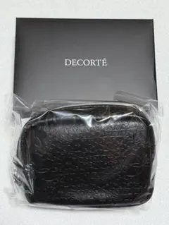 DECORTÉ ポーチ ブラック 花柄型押し コスメデコルテ
