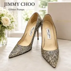 JIMMY CHOO グリッター パンプス ポインテッドトゥ 25.5cmのサムネイル