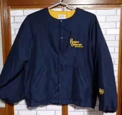 Java ストリート　ロゴ刺繍中綿　ノーカラーブルゾン オーバーサイズ