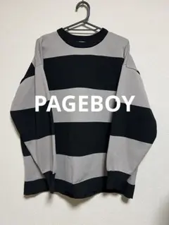 PAGEBOY ストライプデザイン 長袖カットソー