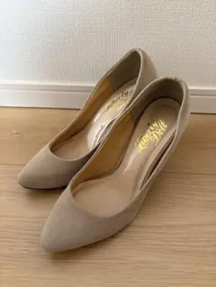 ベージュ スエード パンプス SS
