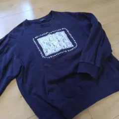 ファミリア ネイビー Delicate Navy プリントトレーナー Mサイズのサムネイル