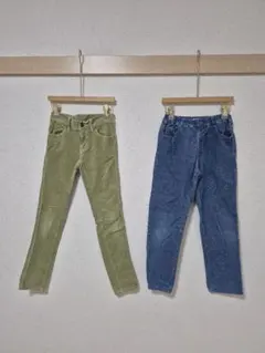 GLOBAL WORK　LEE　コーデュロイ長ズボン 140cm 2枚セット