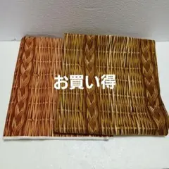 バスケット柄 プリント生地 ブラウン系