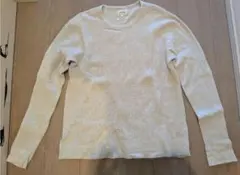 12/16限定特価 日本製 BEAMS ホワイトサーマルクルーネック　ワッフル