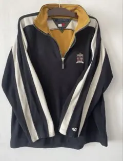 90sビンテージ トミーヒルフィガー フリースジャケット■表記Lサイズ アメカジ